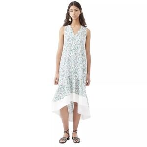 3.1 Philip Lim RTR size 8 shift sleeveless high low‎ scribbled trees midi dress